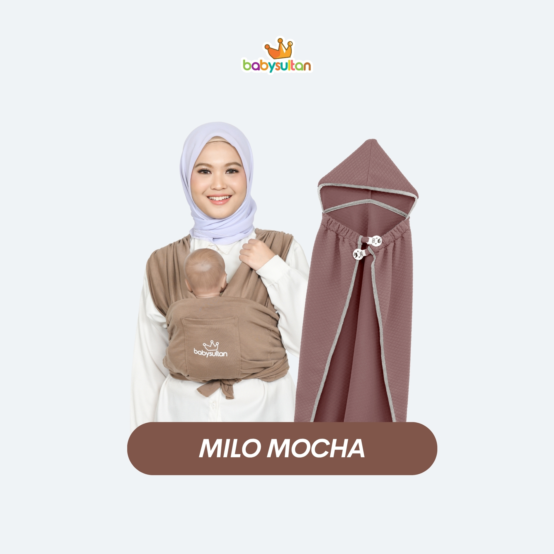 BABYSULTAN Bundling Hemat Gendongan M Shape Fast Baby Wrap dan Selimut On The Go 3in1