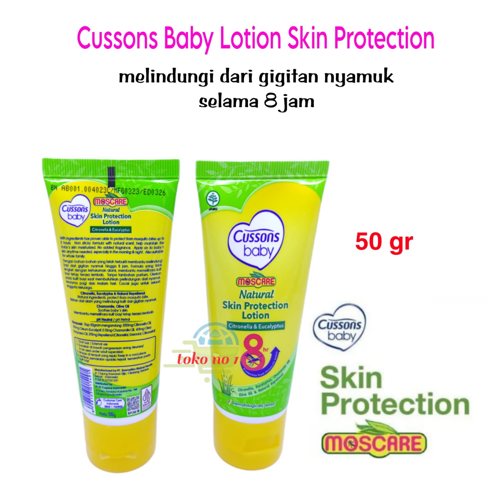 Cussons Baby Lotion Moscare Skin Protection - Losion Bayi Anti Nyamuk 50gr