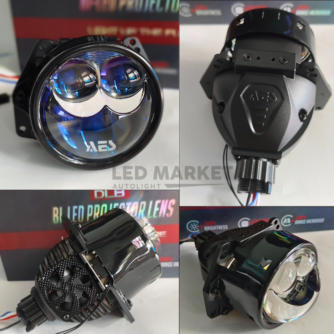 LAMPU BILED PROJECTOR PROJI AES DLB UX2 UX-2 DOBEL LASER ORIGINAL AES 3 INCHI GARANSI 2 TAHUN
