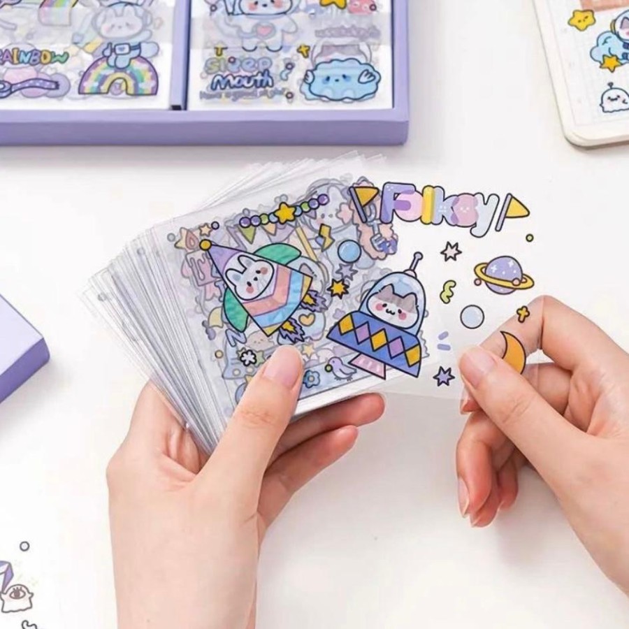 Stiker Box Viral Sticker momo isi 100pcs Stikcer Korea Lucu Viral
