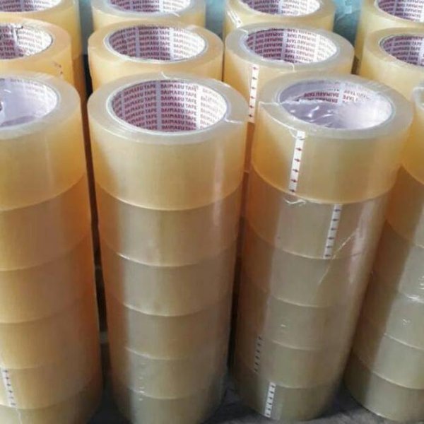Lakban bening besar 45 x 100 yard full . sepaket isi 6 pcs ukuran 45 x 100 yard