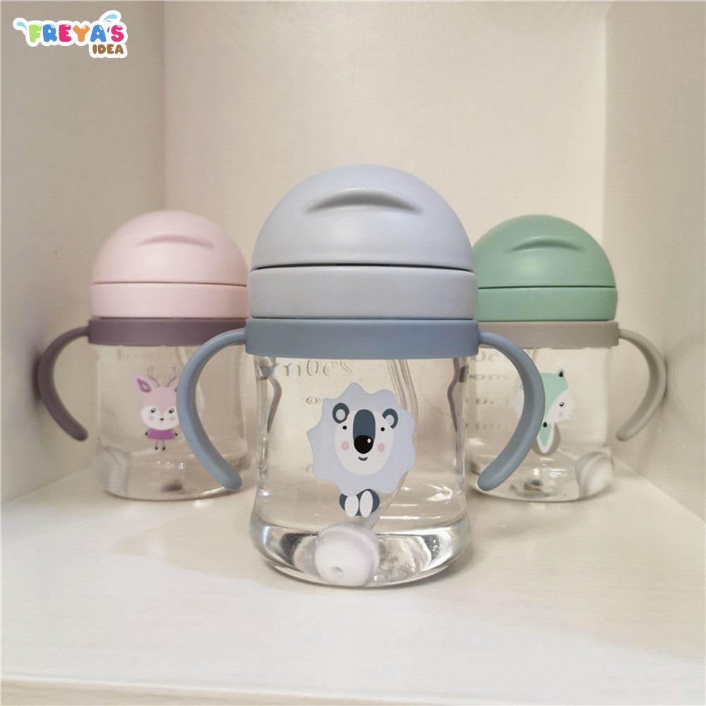 FR-C759 Botol Minum Anak Sedotan 250ML Gelas Minum Bayi Training Cup Baby Botol Minum Karakter Anti