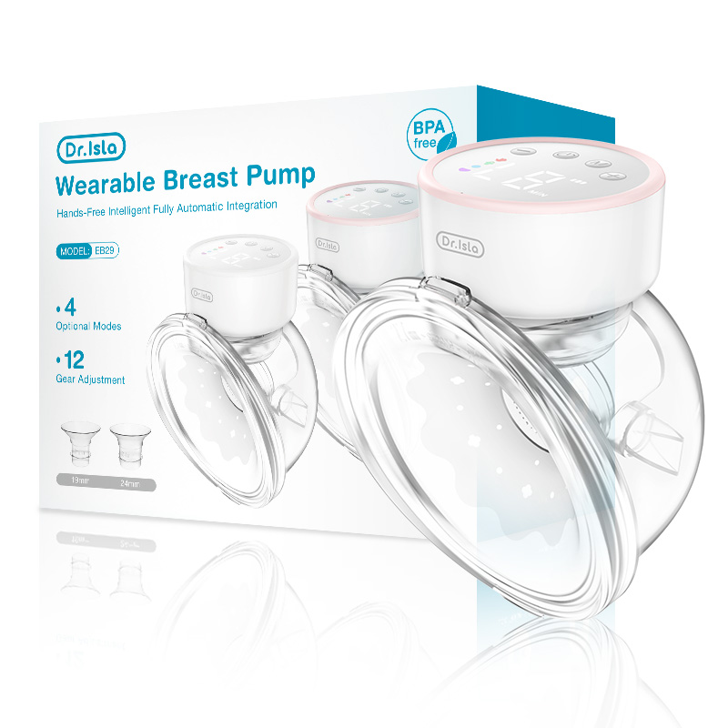 Dr.Isla Pompa ASI Elektrik Handfree 4 Modes & 12 Levels 1600mAh Battery capacity Wearable Electric Breast Pump Portable Wireless Electric Wearable pompa asi handsfree Portable Breast Pump Portable EB29