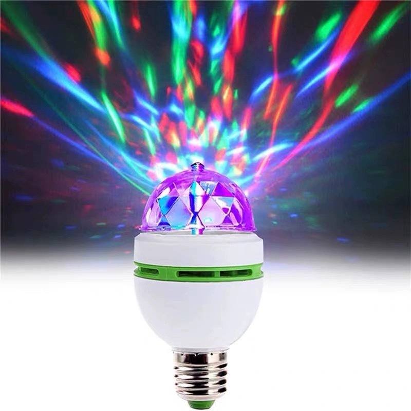 Lampu Disko Disco LED Mini Otomatis Putar Warna Warni Fitting E27 5W 5LED - zansenShop