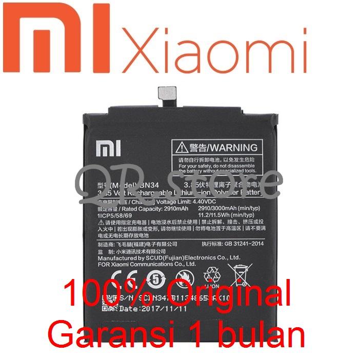 Baterai Battery Batre Xiaomi Redmi 5A BN34 Original. Battery Xiaomi Redmi 5A BN34 Original.