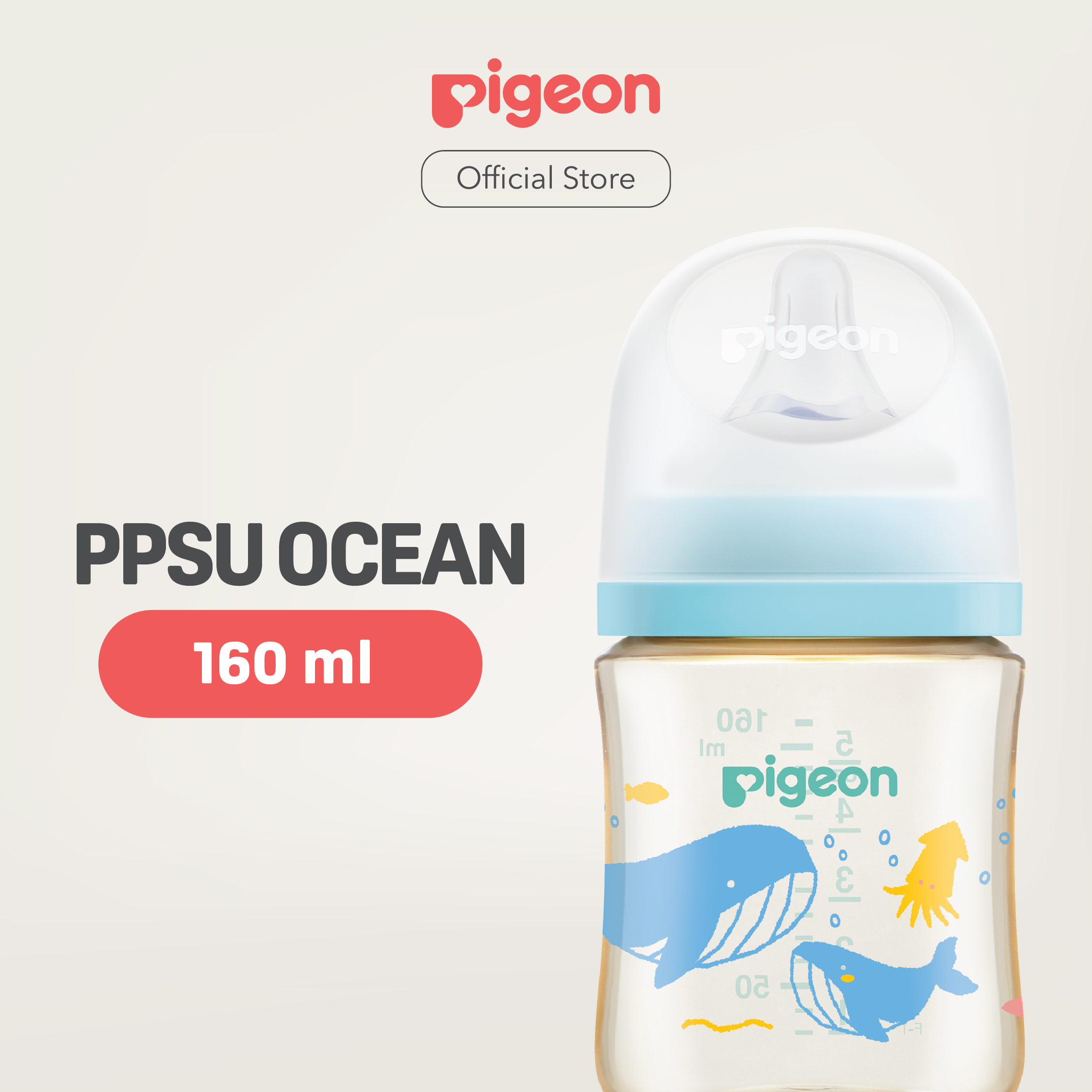 PIGEON Botol PPSU Wide Neck 160ml w/SofTouch Nipple | Pilih Variasi | Botol Susu Bayi | Botol Susu Newborn | Medical Grade | Tahan Hingga Suhu 180 C | Anti Kolik | Dot Seperti Payudara Ibu | Nipple Dot Lembut & Elastis | Nipple Dot Size SS