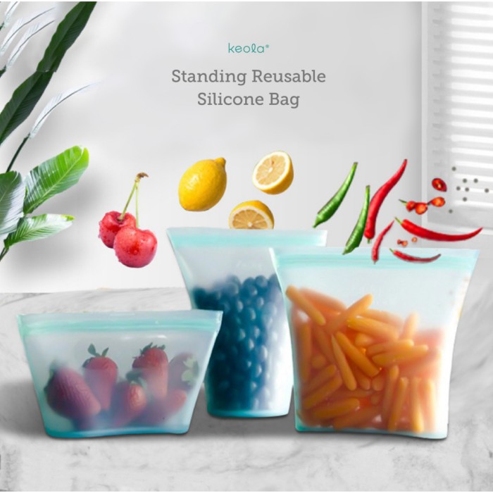 Keola Standing Reusable Silicone Bag 2pcs - Peralatan Makan Anak