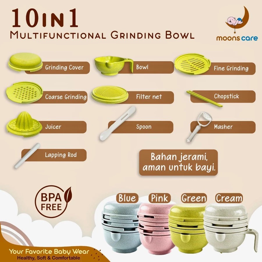READY BANDUNG SUGAR BABY SUGARBABYPremium Glass Jar Baby Food Container 3 pcs BPA FREE / Peralatan Makan Bayi MPASI / Wadah Mangkok Bayi Silicone Lid & SUGAR BABY GLASS JAR SILICONE PLASTIK GRINDING