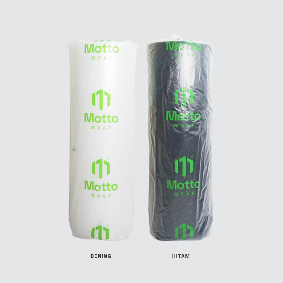 Bubble Wrap 125cm x 50 Meter - Warna Bening / Hitam - Aneka Ketebalan Dengan Core - Plastik Buble/Bubel Motto