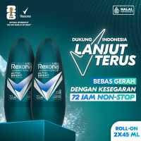 [Paket isi 2] Rexona Men Deodorant Roll On Deodorant Pria Activ-Bright Antiperspirant 45ml