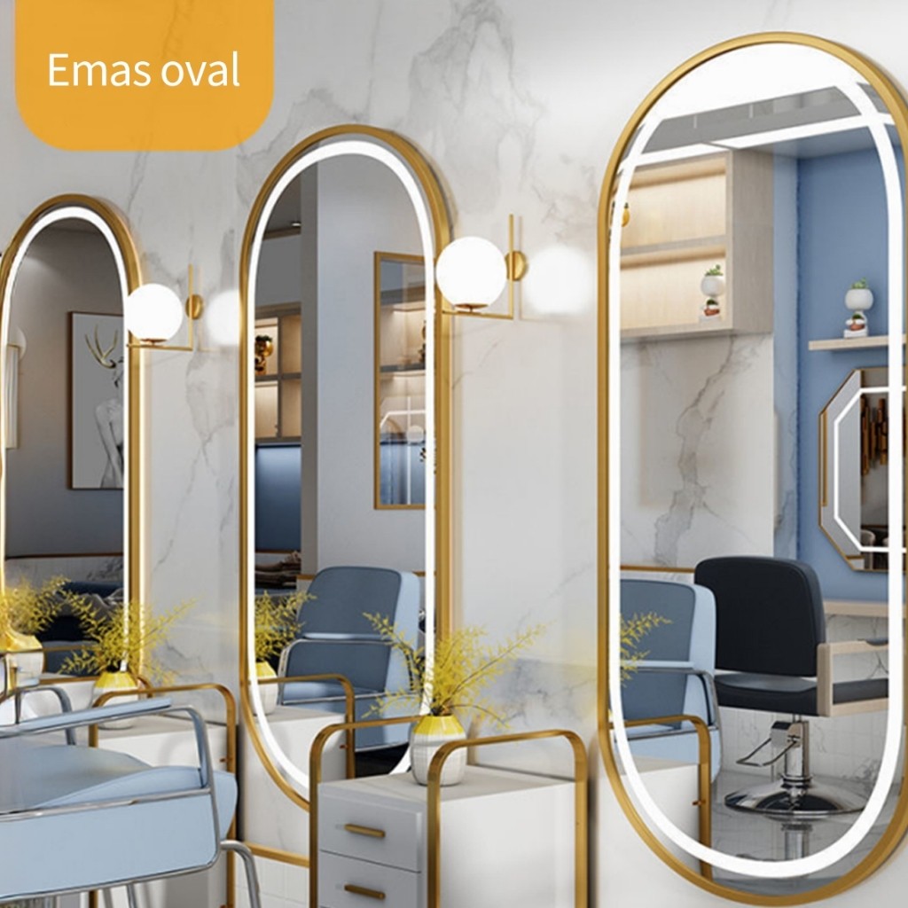 HID Cermin Aeshtetic Oval type / Kaca Cermin Full Body Cermin Standing Mirror Wall Mirror