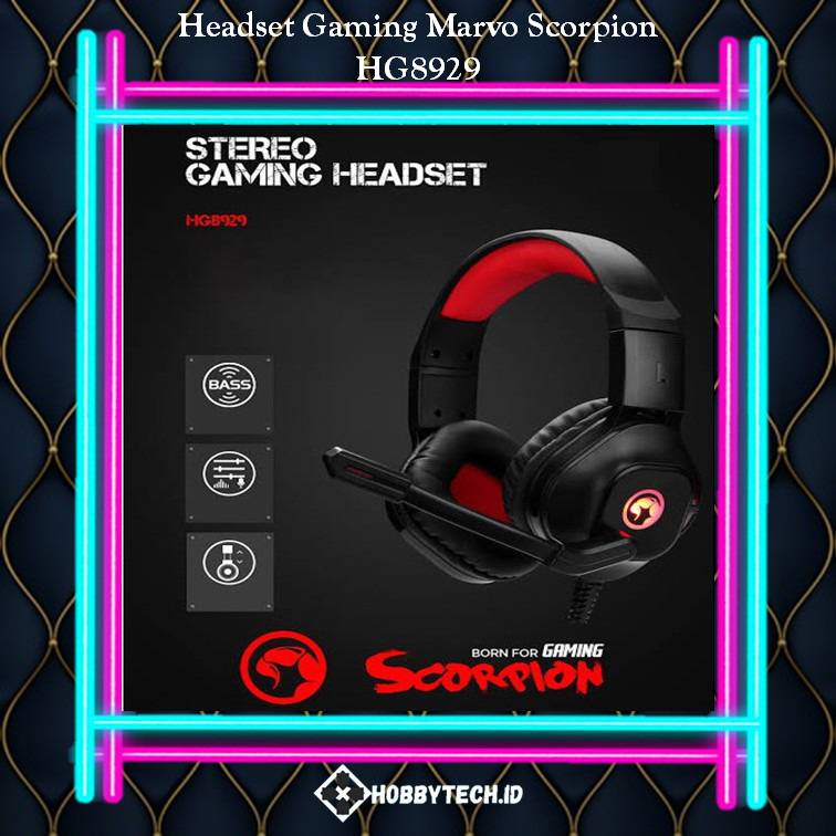 Headset Gaming Marvo Scorpion HG8929 Stereo Soft-Cushioned