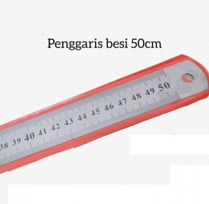 Penggaris Besi Mistar / Stainless Ruler Multifungsi 50 cm - 30 cm