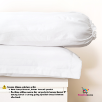 [PER 2 PCS] Sarung Bantal Pigura JUMBO Kepala dan Guling Hotel Microtencel Premium Gramasi 125