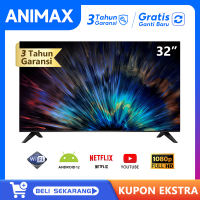 Animax Smart TV Android 32 inch Smart TV Digital 32 inch TV LED Murah 32 Promo FHD Televisi Garansi 3 tahun