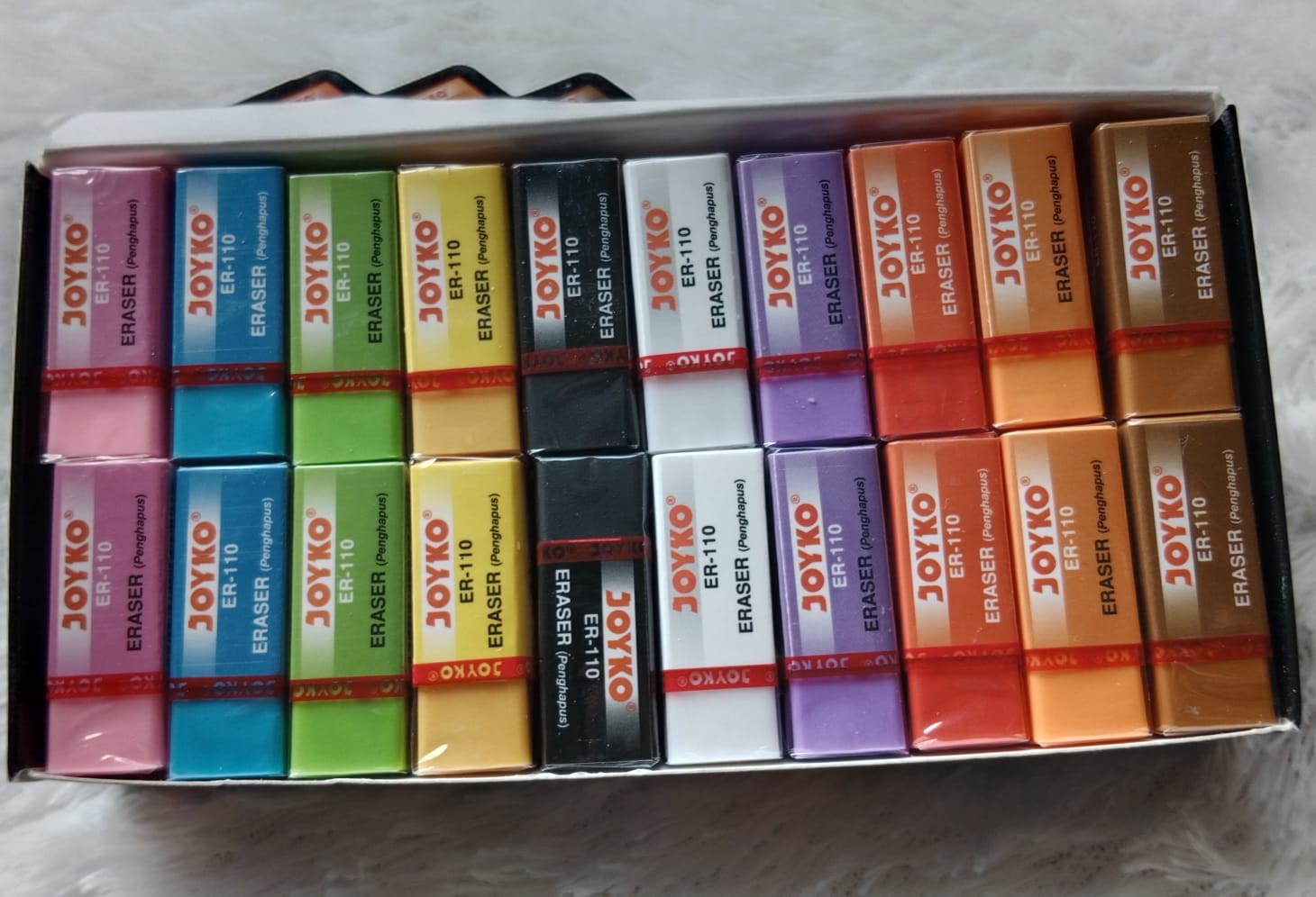 penghapus pensil joyko ER-110 warna warni / penghapus mini B40 (1 pak isi 40 pcs )