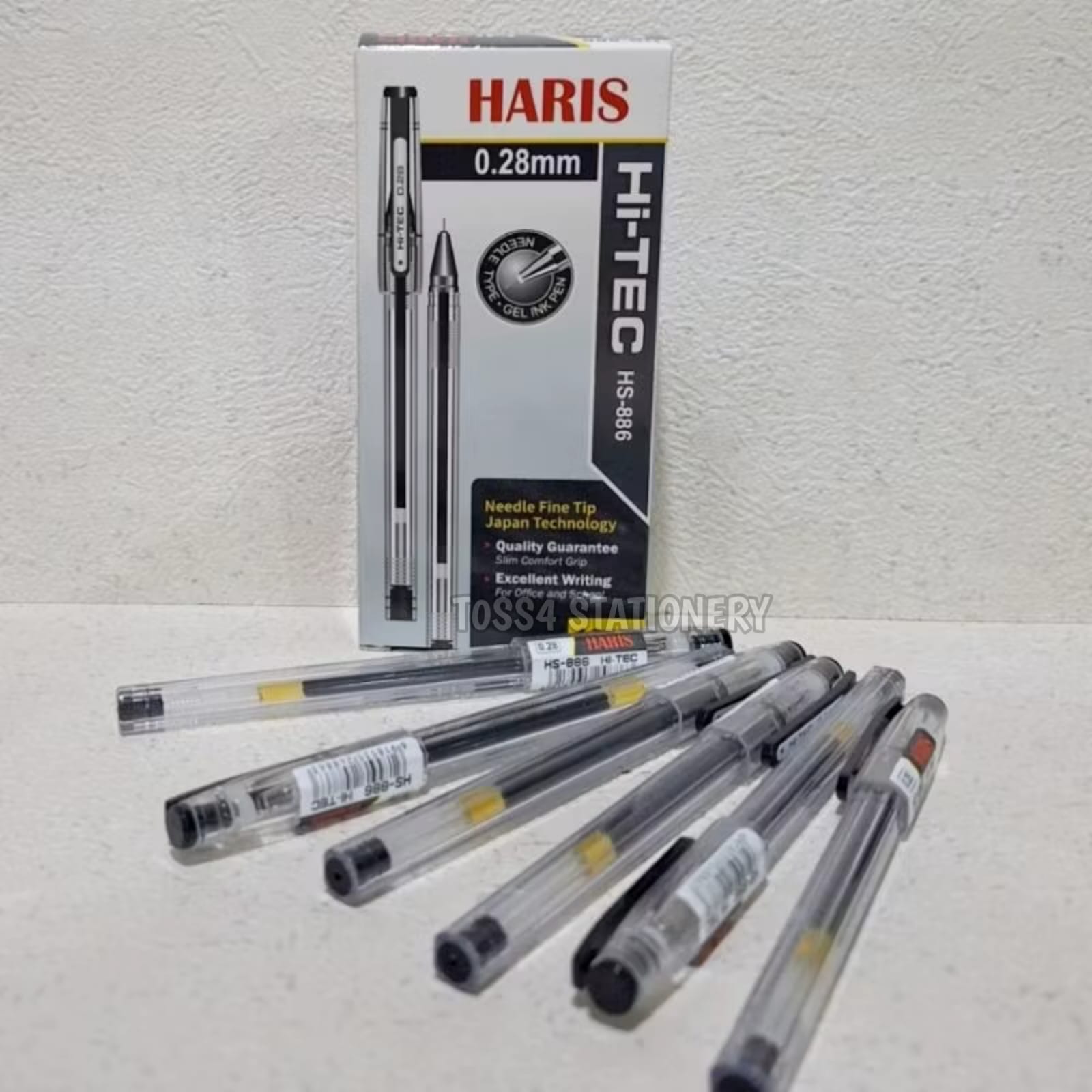 (12pc) pen HI TECH 0.28MM/PEN GEL HITECH HI-TECH TOSSA STATIONERY