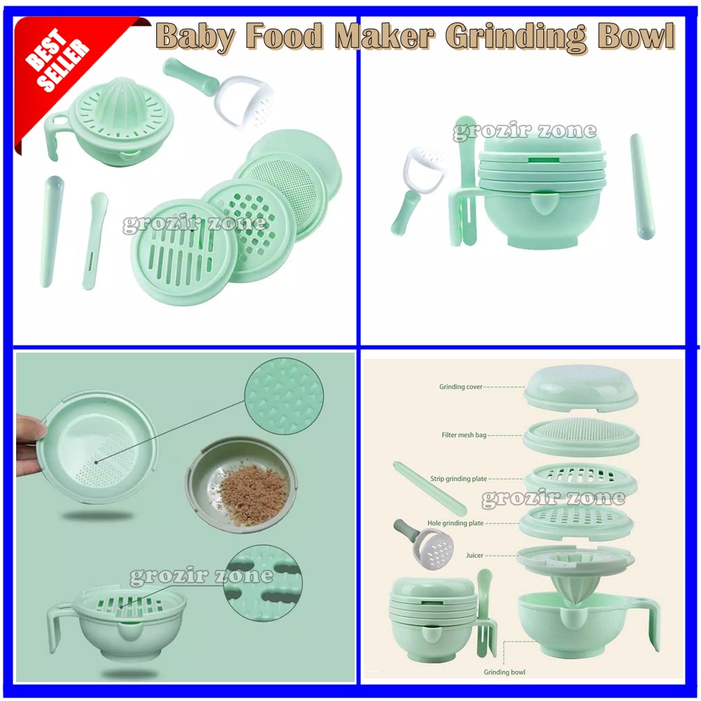 Baby Food Maker Grinding Bowl - Alat Pembuat Makanan Bayi - Warna Acak [ grozir zone ]