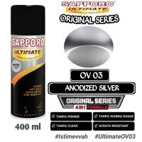OV03 ANODIZED SILVER SAPPORO ULTIMATE 400ml Cat Semprot Pylok Pilok