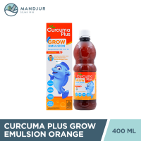 Curcuma Plus Grow Emulsion Rasa Jeruk 400 mL - Suplemen Kesehatan Anak