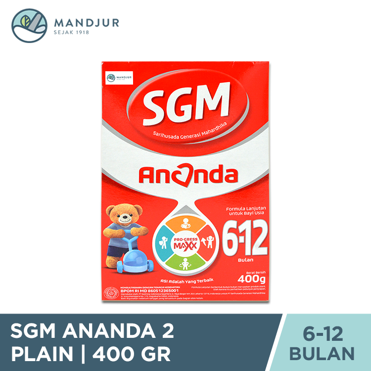 SGM Ananda 2 (6 - 12 Bulan) Formula Bayi Bubuk 400 Gram