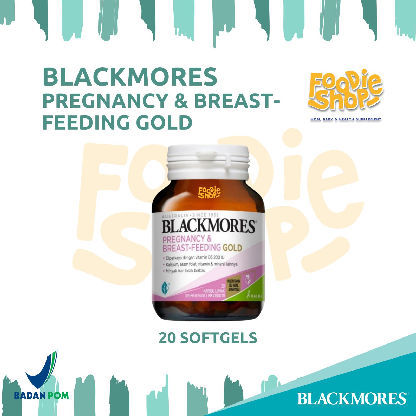 Blackmores Pregnancy and Breast Feeding Gold 20 60120 ORI KALBE 100% POM