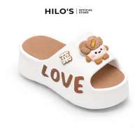 Hilos - Sandal Selop Anak Dan Remaja Perempuan Sandal Karet Wedges Motif Love Lucu