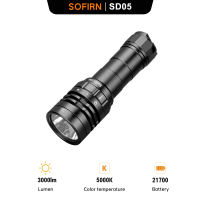 Sofirn SD05 Senter Selam XHP50.2 Super Terang 3000lm 21700 Baterai Senter Selam dengan Sakelar Magnetik 5000K/6500K
