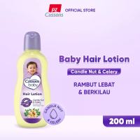 Cussons Baby Hair Lotion Candle Nut & Celery 100ml / 200ml – Losion Rambut Bayi dengan Kemiri dan Seledri Penumbuh Rambut Bayi Alami Agar Tebal