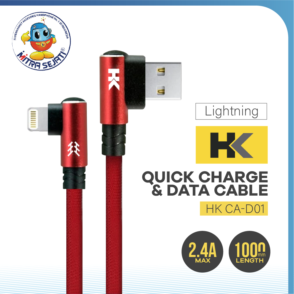 Kabel Data Charger HK Qucik D-01 IP7 Lightning-1KDAIP7SD01HK