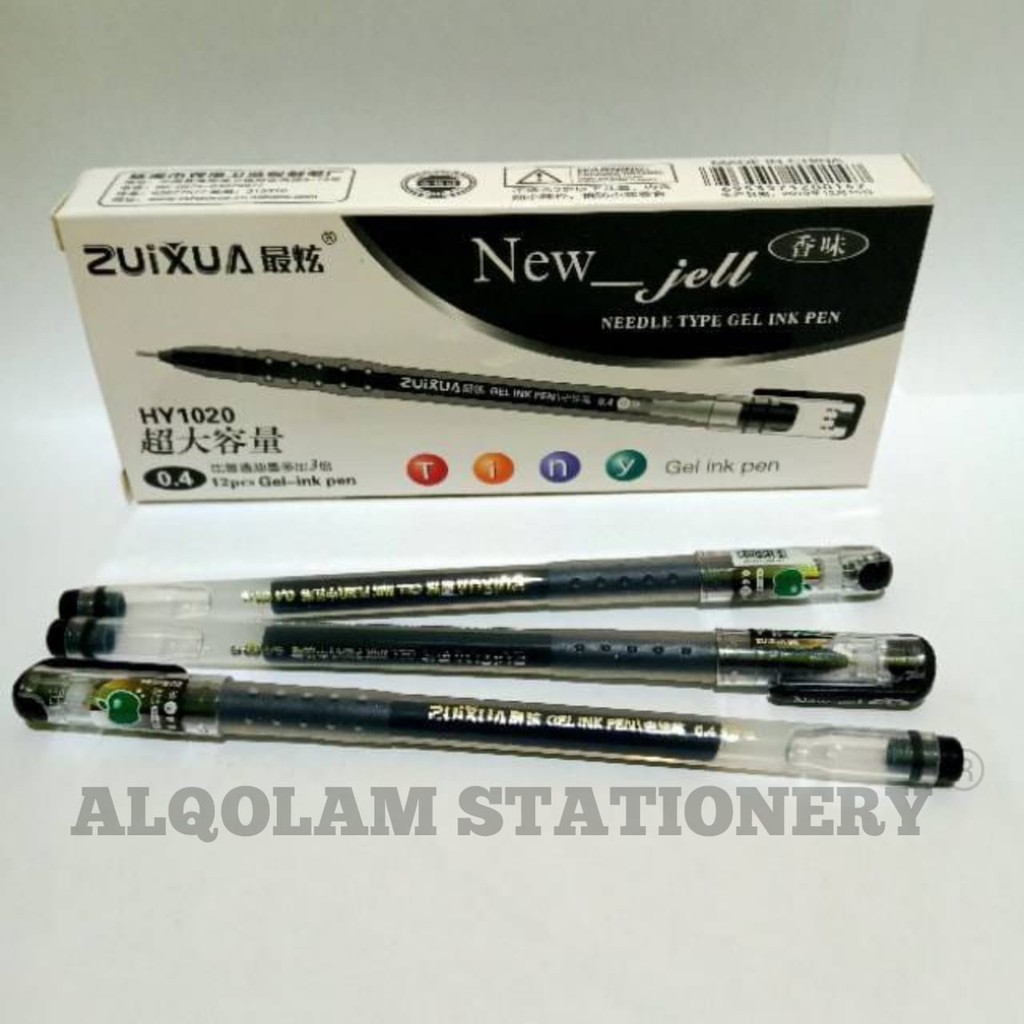 SELUSIN ( 12 PCS ) New Gel Pulpen Zuixua 0.4 mm Gel Pen Zuixua / Van-Art 0.4mm