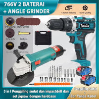 MAKITA 766VF Mesin Bor Impact Drill / Bor baterai / Bor Tanpa Kabel / Bor Listrik / Bor Listrik Set / Bor Tangan Listrik / Bor baterai