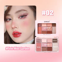 SANIYE 12 Colors Eyeshadow Palette 4 IN 1 Multi Fungsi Eyeshadow Contour Blusher Highlight Eye shadow Makeup Palette  E225