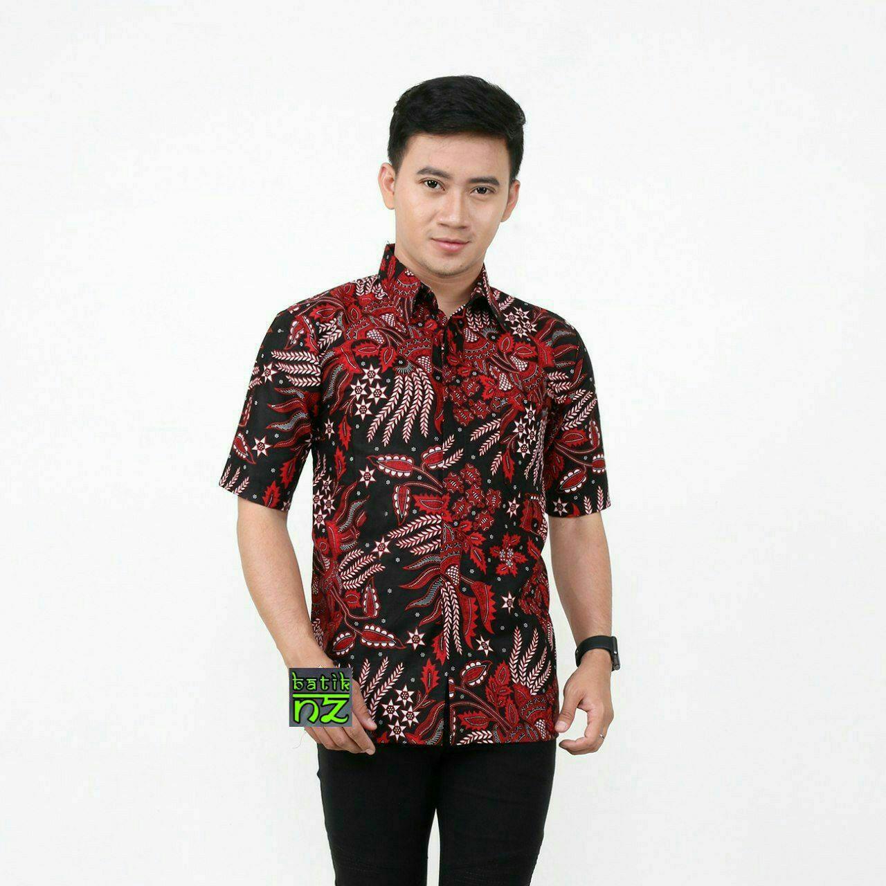 Hem Batik Pria - Kemeja Batik Lengan Pendek Motif Baru - Baju Batik Pria Lengan pendek hem batik pria – kemeja batik lengan pendek motif – baju batik pria