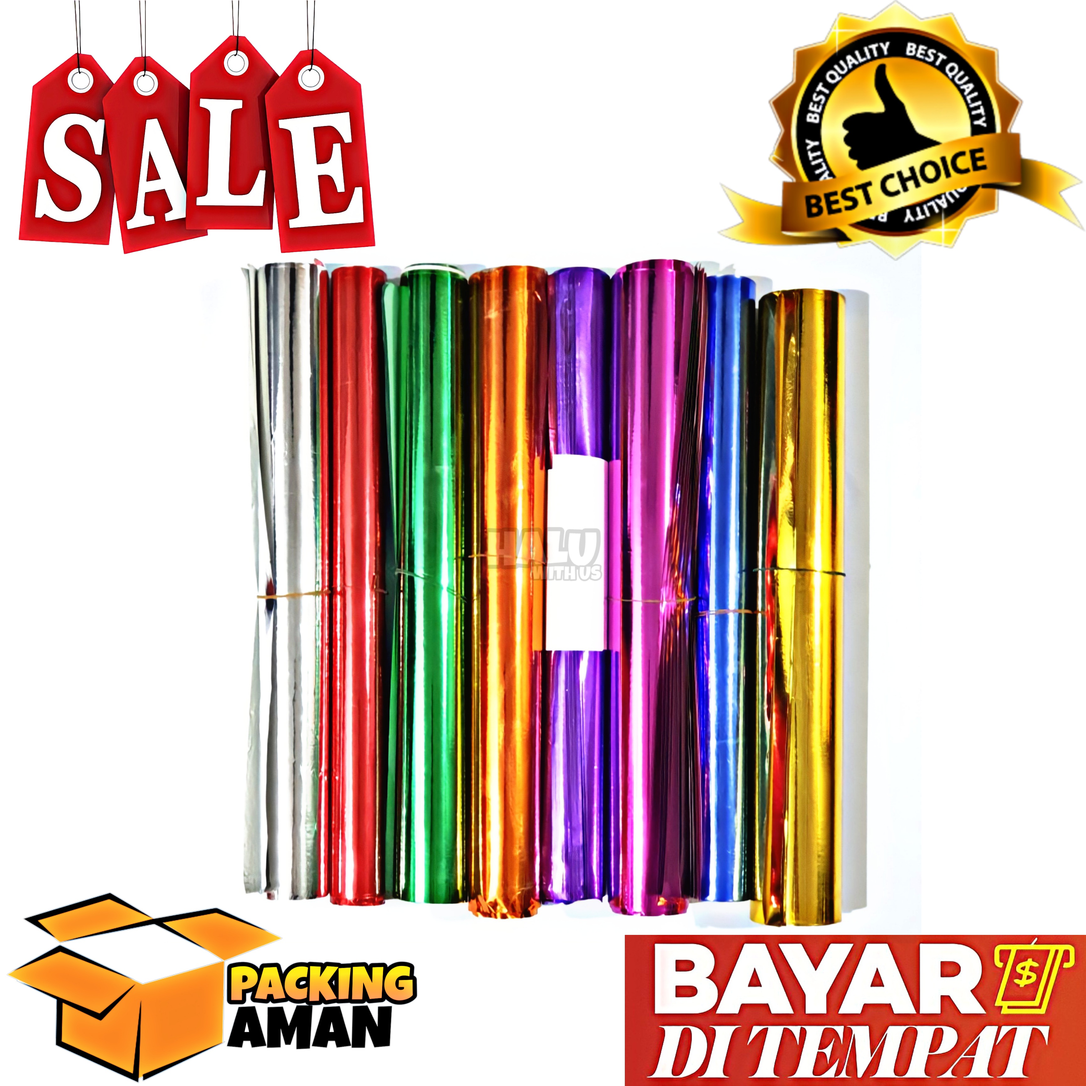 (BISA COD) PROMO 1 Pcs Kertas Emas / Metalik