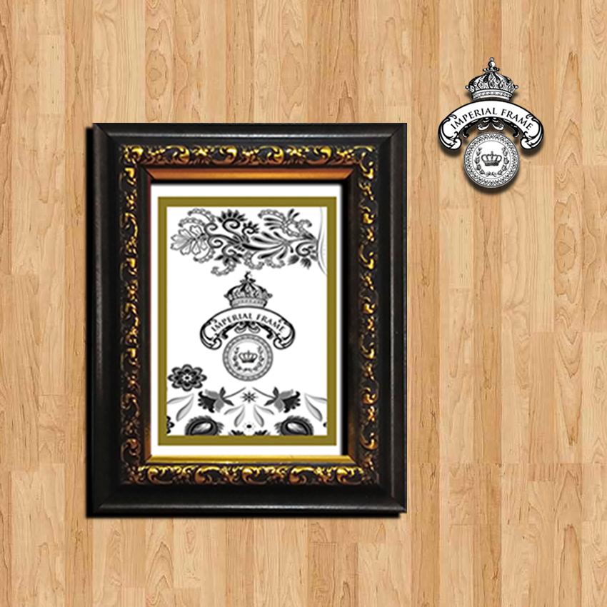 Bingkai Figura Frame Foto Ukir 5R (13X18 CM) Gold/Cokelat/Silver