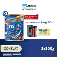 Ensure GOLD StrengthPro Cokelat 3x800gr - Nutrisi Dewasa Rendah Laktosa