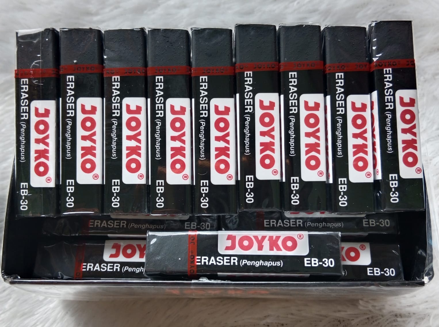 PENGHAPUS KARET JOYKO / PENGHAPUS HITAM & PUTIH 1 PAK ISI 30 PCS / 15 PCS