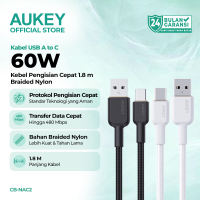 AUKEY Kabel Charger USB A To C Fast Charging 60W Braided Nylon 1.8M iPhone Samsung Laptop CB-NAC2