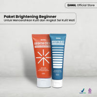 GAMAL | Paket Brightening Beginner | Brightan Cream 30gr Dan Brightboost Face Scrub 50gr | Face Scrub Untuk Mencerahkan Kulit dan Angkat Sel Kulit Mati