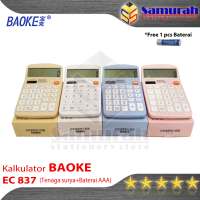 Kalkulator Baoke EC 837 / Mesin Hitung EC837 Dual power / Calculator 12 Digit batrai AAA + solar Two Power