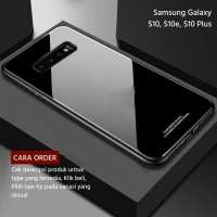 Samsung Galaxy S10 S10e Lite S10 Plus Poluca Casing Hardcase LUXURY Tempered Glass Case