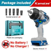 Promotional Price! Kamolee 3100N.M 21V Impact Wrench Tool High Torque Impact Wrench Set (Compatible with Makita/JLD Batteries)