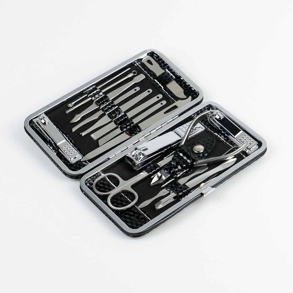 Gunting Kuku Set Nail Art Manicure Pedicure 16 in 1 - Black