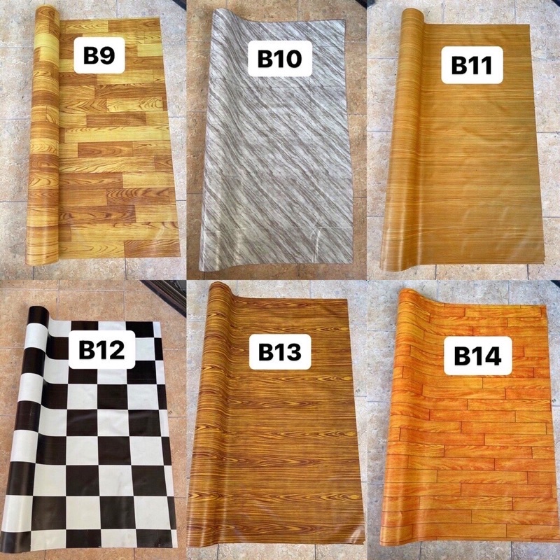 Alas Lantai Karpet Plastik (lebar 120cm) Motif Kayu / Tikar Vinyl Meteran Multifungsi Taplak Meja