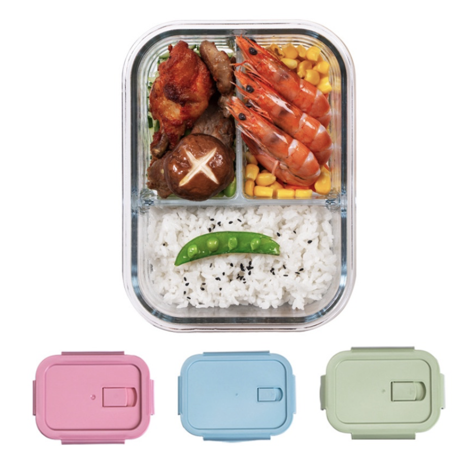Tempat Makan Bekal Kaca Lunch Box Bersekat Anti Tumpah Jaga Suhu