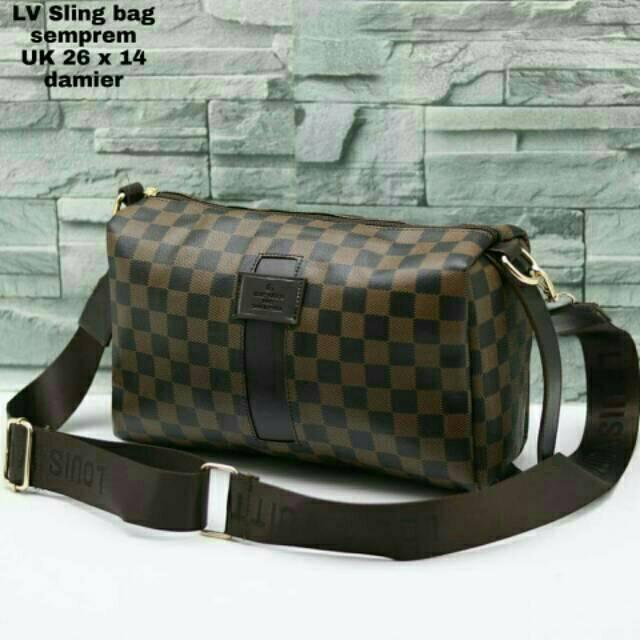 Jual Tas LV Louis Vuitton Bag Original Branded Handbag Wanita Black Hitam