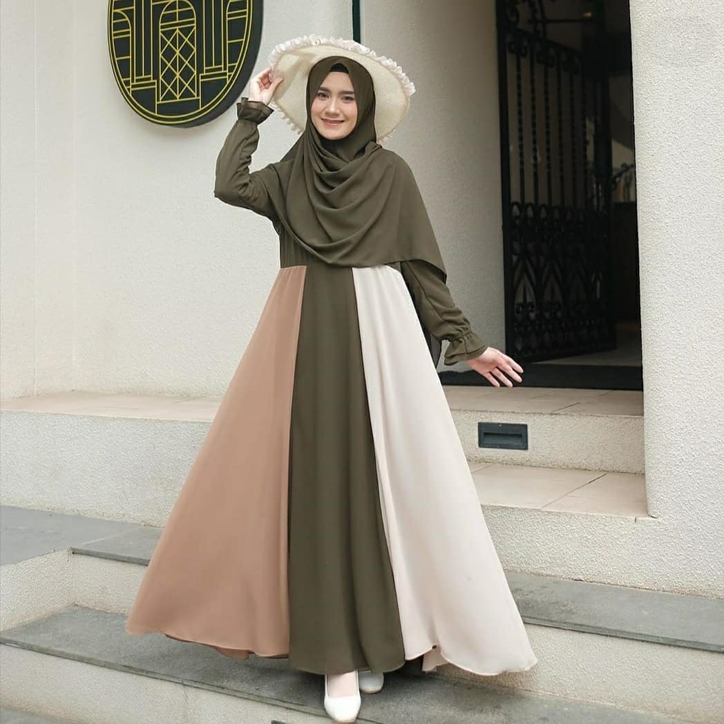 Baju Muslim Modern CAHAYA SYARI M L XL Bahan WOLFICE Dapat GAMIS + KHIMAR Gamis Syari Set Khimar Terbaru 2021 Gamis Syari Remaja Simple Gamis Syar’i Wanita Jumbo BEST SELLER