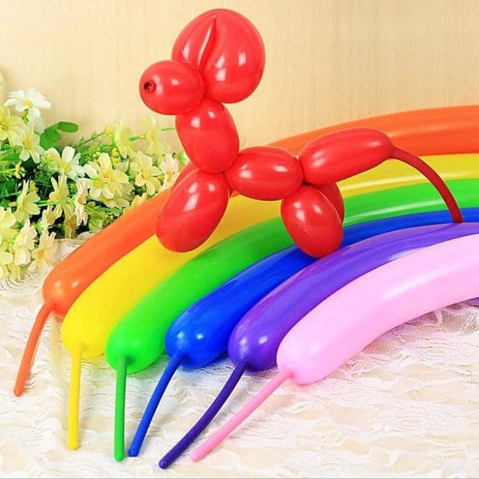 Balon Latex Pentil Panjang / Balon Karet Twist / Balon Ulang Tahun / Balon HBD - 10 Pcs balon latex pentil panjang / balon karet twist / balon ulang tahun / balon hbd – 10 pcs
