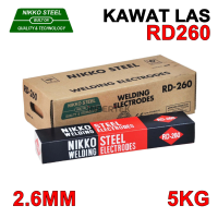 Kawat Las 2.6mm RD260 NIKKO STEEL 2.6 X 350 Elektroda RD 260 2.6 mm Welding Listrik Kemasan Per 20KG